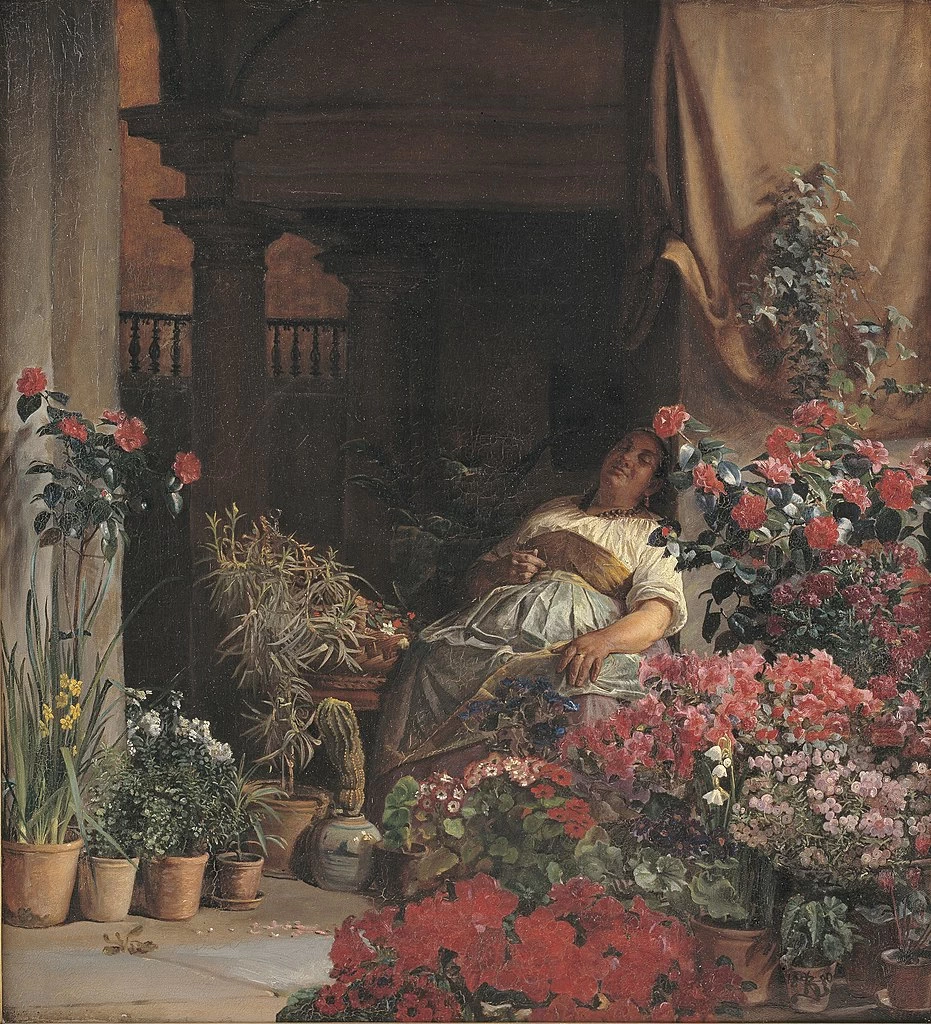 Kristian Zahrtmann - 119, Un venditore di fiori di Firenze, Statens Museum for Kunst, Copenaghen